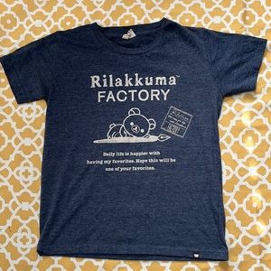 Rilakkuma Factory T Shirt Navy Blue Small